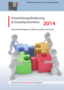 Entwicklungsförderung und Gewaltprävention 2014