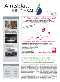 Amtsblatt - Stadt Bruchsal