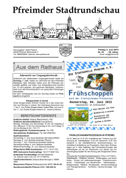 Stadtrundschau Nr. 23 vom 05.06.2015