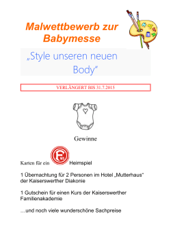 Malwettbewerb zur Babymesse „Style unseren neuen Body“