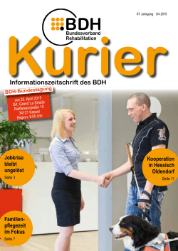 Kurier 3/4 2015 - BDH Bundesverband Rehabilitation