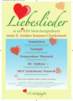 in der KFH M&ouml;nchengladbach beim II. Gro&szlig;en Sommer