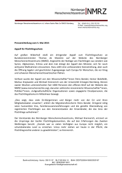 Pressemitteilung - Nürnberger Menschenrechtszentrum