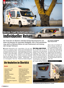 Bürstner Travel Van Beltrame Edition Individueller Reisen