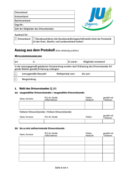 Vorlage Wahlprotokoll f&uuml;r Ortsverb&auml;nde PDF