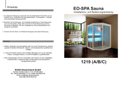 EO-SPA Sauna 1219 (A/B/C) - EAGO