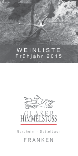 Preisliste Glaser-Himmelstoss Frühjahr 2014 aktueller