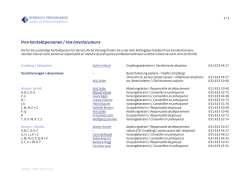 Ihre Kontaktpersonen / Vos interlocuteurs