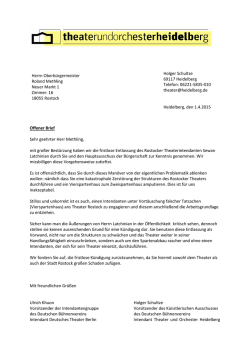 Intendant Holger Schultze 69117 Heidelberg Telefon