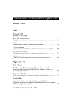 Diskurs Kindheits- und Jugendforschung Heft 4-2012