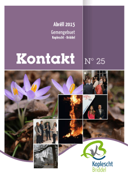 Kontakt Avril 2015 - Commune de Kopstal