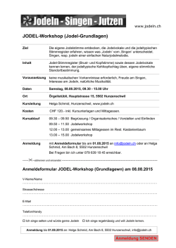 JODEL-Workshop (Jodel-Grundlagen)