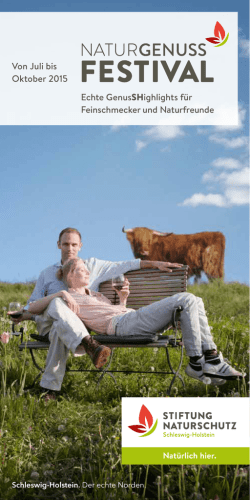 Echte GenusSHighlights f&uuml;r Feinschmecker und Naturfreunde Von