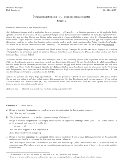 ¨Ubungsaufgaben zur VU Computermathematik Serie 5