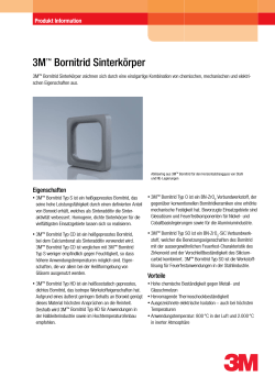 3M™ Bornitrid Sinterkörper Produkt InformationPDF 64kB