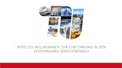 herzlich willkommen zur einf&uuml;hrung in den studiengang