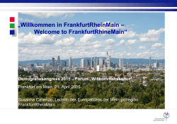 Willkommen in FrankfurtRheinMain