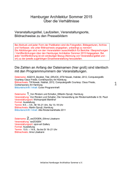 Hamburger Architektur Sommer 2015 &Uuml;ber die Verh&auml;ltnisse