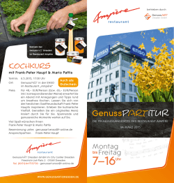 7–16Uhr - GenussArt Dresden GmbH