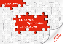 Einladung zum 13. Karten-Symposium - S