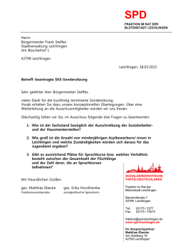 Herrn B rgermeister Frank Steffes