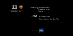celebrating INTERNATIONAL YEAR OF LIGHT 2015 Licht Fulldome