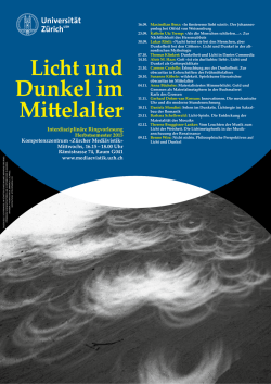 Interdisziplin&auml;re Ringvorlesung Herbstsemester 2015