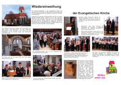 Bericht zur Wiedereinweihung Mitteilungsblatt Ehningen W14