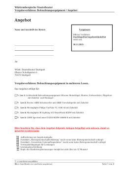 Angebot Beleuchtungsequipment