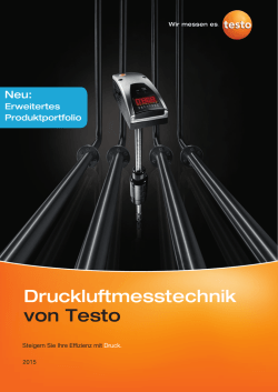 Druckluftmesstechnik bei Testo