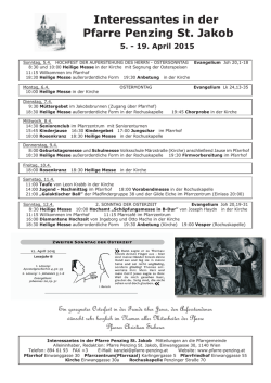 Interessantes 5.4.2015 - Pfarre Penzing St. Jakob