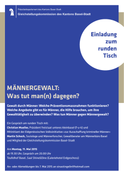 Flyer zum Runden Tisch - Gleichstellungskommission Basel