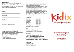Qualifizierung zur Kursleitung 2015/2016