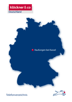 Telefonverzeichnis Kaufungen - Klöckner & Co Deutschland GmbH