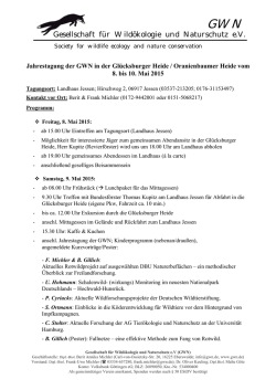 Programm als PDF - Gesellschaft für Wildökologie und Naturschutz