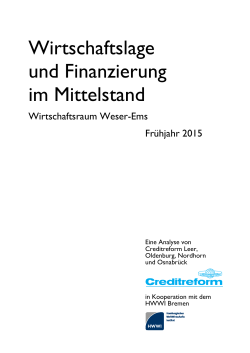 Studie Wirtschaftslage Weser-Ems Frühjahr 2015 231