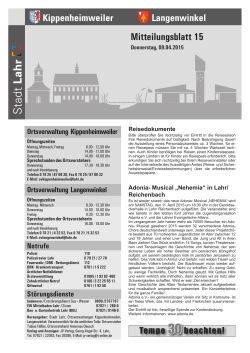 Mitteilungsblatt Kippenheimweiler/Langenwinkel 15/2015