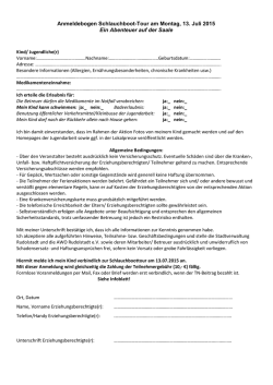 Anmeldeformular