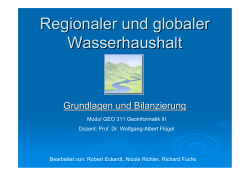 Regionaler und globaler Wasserhaushalt