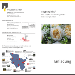 Einladung - Pro Gedenkstätten Schleswig
