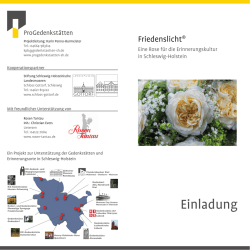 Einladung - Pro Gedenkst&auml;tten Schleswig