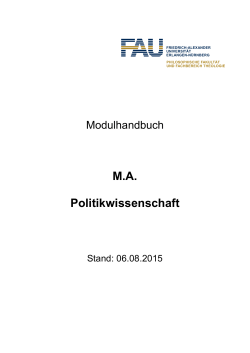 Modulhandbuch - Institut für Politische Wissenschaft der Friedrich
