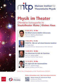 Übersicht Physik im Theater 2015  - MITP