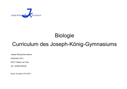 Schulinternes Curriculum Biologie (Sek. I/II)