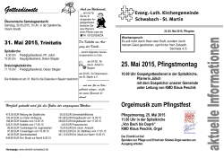 Gottesdienste - Kirchengemeinde Schwabach
