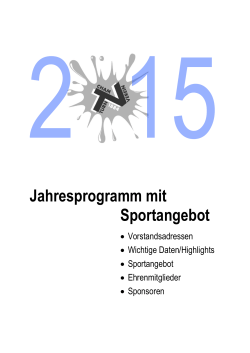 Gesamtes Jahresprogramm - Turnverein Cham, seit 1884