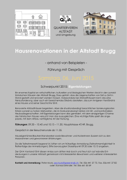 Hausrenovationen in der Altstadt Brugg