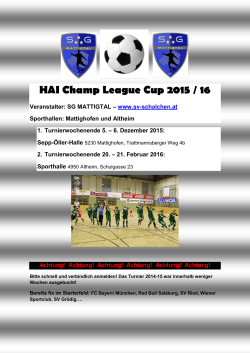 HAI Champ League Cup 2015 / 16