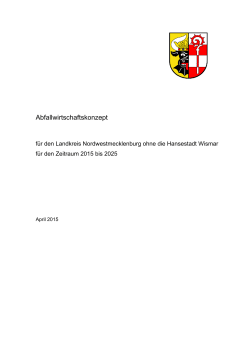 Abfallwirtschaftskonzept - Landkreis Nordwestmecklenburg
