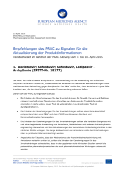 PRAC recommendations for PI update - Apr 2015 - DE